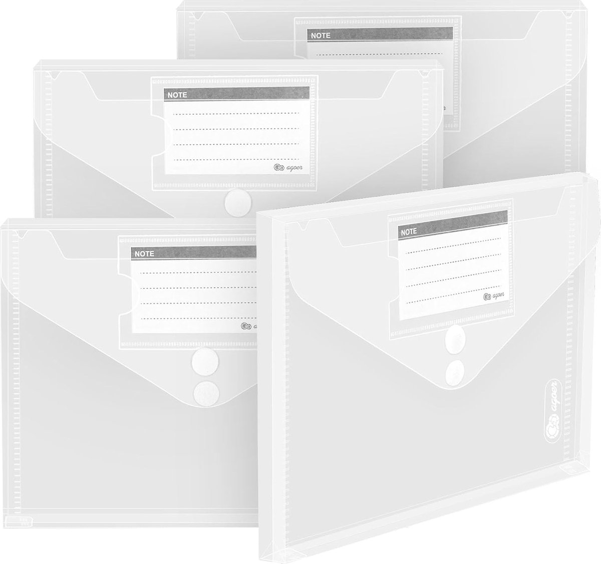 18 stuks documentenmappen A5, driedimensionale A5-documentenmap met 2 ...