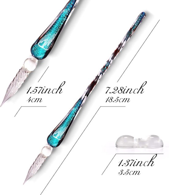 Kalligrafie pennen : J. Herbin Glazen Dip Pen en Inkt Set