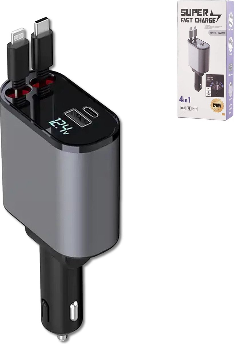 Muitavy desktop oplader met drie intrekbare kabels nu crowdfunding