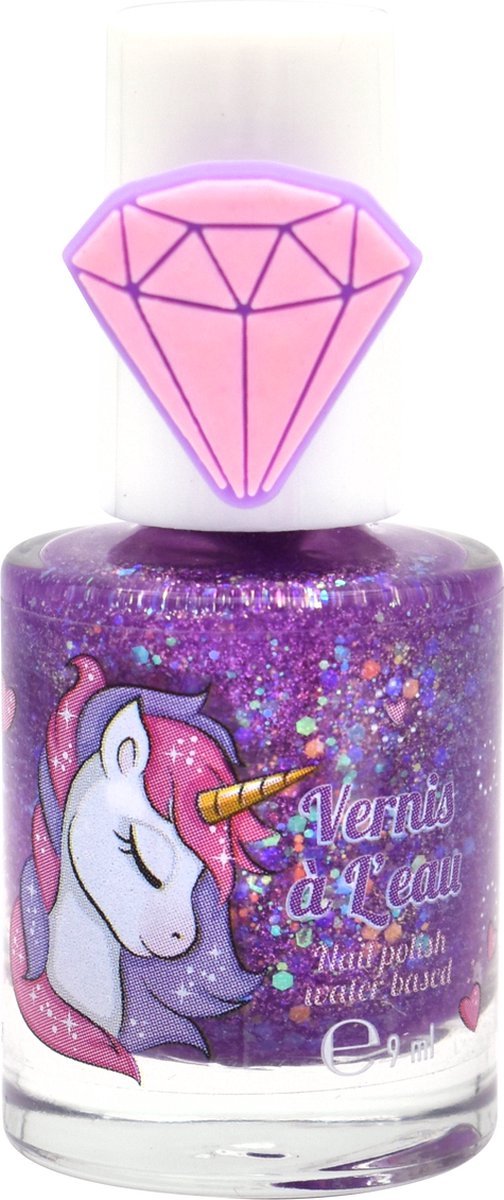 Goedkoopste Unicorn Nagellak - Kinderen Nagellak - Glitter Nagellak - Afwasbaar - Waterbasis - 9ml