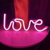 Romantische 'Love' Neon LED-Verlichting - Sfeervolle Decoratielamp voor Slaapkamer, USB/Batterij Aangedreven, Ideaal voor Valentijnsdag en Verjaardagscadeaus