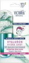 Victoria Beauty - Miracle Sheet Mask - Hyaluron Hydra Shot - Aloë Vera - Gezichtsmasker - 20ml