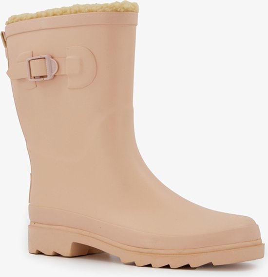 XQ Dames Regenlaarzen Rubber Plain Chelsea Zwart