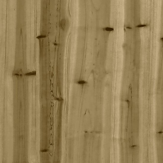 Détail du grain et des nœuds du bois clair de la jardinière.