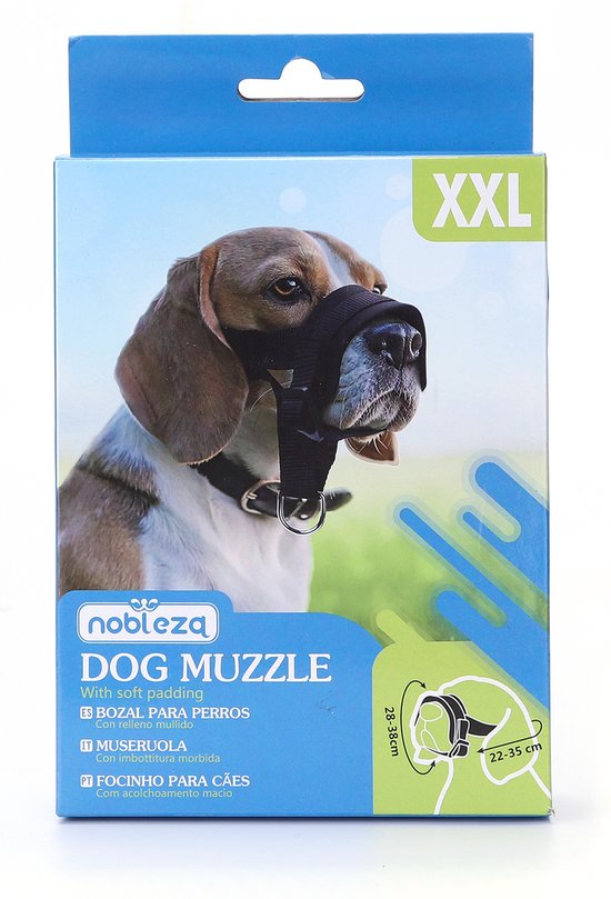 Nobleza Muilband hond - Muilkorven - Muilkorf hond - Honden muilkorf -  Zachte muilband... | bol
