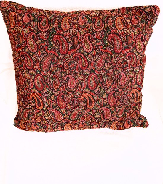 M&R design sierkussen hoes woonkamer 40x40 dubbelzijdig handgeweven Perzisch zijde Parmis