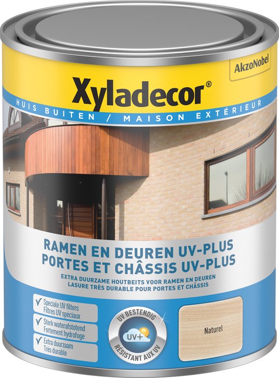 Xyladecor Ramen & Deuren Uv-Plus - Decoratieve Houtbeits - Naturel - 0.75L