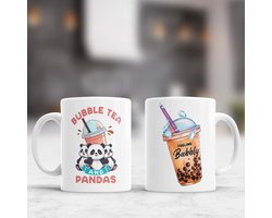 Mok Bubble Tea and Pandas - Bubbelthee - Gift - Cadeau - Cute - Adorable - Sweet - Lovely - Schattig - Lief - SchattigDier
