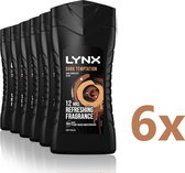 Lynx Dark Temptation For Men - 6 x 225 ml - Gel douche - Pack économique