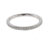 Behave Ring - argent - avec pierres - argent 925 - design minimaliste - taille 56 - 18mm