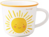 Leuke Sunshine Mok 300 ml keramische beker met handvat koffie thee melk water mok cadeau voor mannen vrouwen glans helder