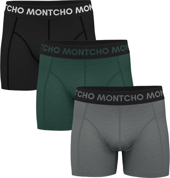 MONTCHO - Dazzle Series - Boxershort Heren - Onderbroeken heren - Boxershorts - Heren ondergoed - 3 Pack - Premium Mix Solid - Heren - Maat L