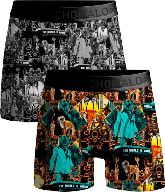 Muchachomalo Heren Boxershorts - 2 Pack - Maat S - 95% Katoen - Mannen Onderbroeken