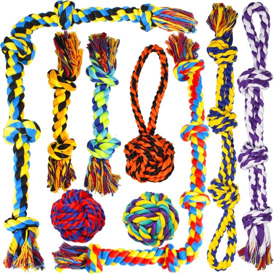 HESUILONG Pet Toys Wortelen 3 STKS Puppy Tandjes Kauwspeelgoed, Hond Kauwspeelgoed Wortel Touw Speelgoed, Kat Kauwspeelgoed, Veilig Duurzaam