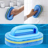 Waledano® Schoonmaken Spons - Badkamer Scrubber - Afwasspons - Handvat Spons Bad - Multifunctionele Spons - Badkamer Schoonmaken Spons - 1 stuk