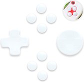 DiverseGoods Pastel Button Caps en D-Pad | Geschikt Voor Nintendo Switch Standaard OLED Joy-Con Controller Covers | Directional & A/B/X/Y Buttons - Wit