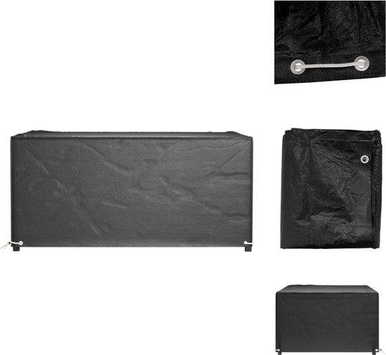 HNBFKD Waterdichte tuinmeubelhoezen van 130 x 80 x 70 cm / L x B x H rechthoekig, zwaar belastbare 420D Oxford-stof, winddichte buitentafel, rotan en terras tuinmeubelhoezen, vierkante