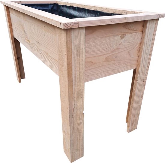 Floracon Kweektafel op Poten met Deksel, 60L, 75 x 36 x 93 cm, Kunststof, Kweekbak – Vorst & UV bestendig, Incl. Irrigatiesysteem, Broeikas, Moestuintafel, Moestuinbak en Bloembak voor Buiten