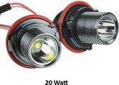 Jeu d'ampoules LED (2 ampoules) 20 Watt pour BMW Angel Eyes d'origine (la voiture doit avoir du xénon d'origine) convient pour E87-E39-E60-E61-E63-E64-E66-E83-E53