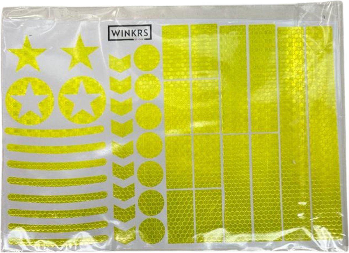 Fietsreflector - Reflecterende Veiligheids stickers geel - Reflectie tape voor in het verkeer - Maak wandelwagens, koffers, buggy's, skelters, helms, fietsen etc goed zichtbaar in het donker. — afbeelding 2