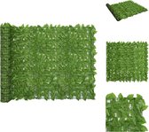 vidaXL Privacyscherm Groene Bladeren - Luifel - 500 x 150 cm - Duurzaam en Onderhoudsarm - Parasol