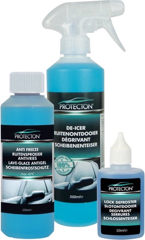 Protecton Winter set 3 pièces - Dégivreur de vitre - Antigel lave