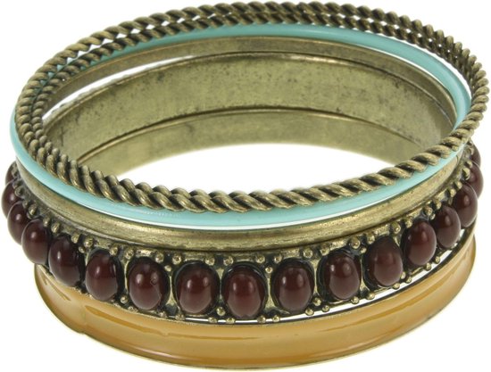 Behave Vintage bangle armbanden set multi-color