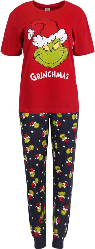De Grinch Kerstmannenpyjama voor heren, pyjamaset met lange broek