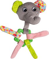 Jack and Vanilla Hondenspeelgoed - Puppyspeelgoed - Puppyspeeltje met piep en bijtring - grijze olifant
