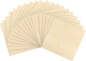 Belle Vous 3mm Berkenhouten Spaanplaat Vellen (20 Pak) – 30 x 30cm – Onbewerkte DIY Hout Hobby Project Spaan Plaat – Perfect voor Lasersnijden, Schilderen, Modellen, Graveren, Pyrografie en Lijstwerk