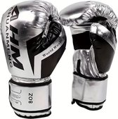 Livano Vecht Handschoenen - Bokshandschoenen - Boxing Gloves Set - Kickboks Handschoenen - Heren - Dames - Zilver - 8 oz