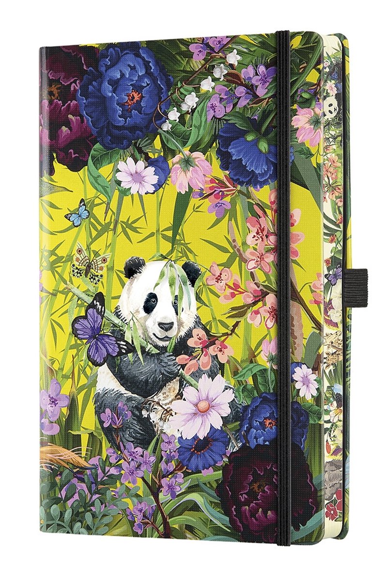 Castelli Milano Notitieboek A5 Eden Panda – Gelinieerd – 240 pagina’s – 130x210 mm – Luxe design – Made in Italy