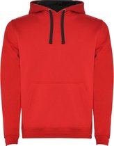 Sweat à capuche unisexe rouge/ Zwart avec capuche et cordon de serrage Marque Urban Roly taille XXXL