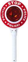 Klein Toys politiestopbord - 16x3,5x29 cm - incl. lichteffecten - ideale accessoire voor politiekostuums en rollenspellen - rood wit