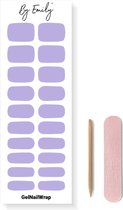 By Emily® Gel Nagel Wraps 'Purple Prose' - Gellak Stickers - SpringNails- Lente - UV Lamp Gelnagels - Langhoudende Nagelstickers - Nail Art Folie - 20 Stickers - UV LED Lamp Vereist