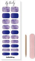 By Emily® Gel Nagel Wraps 'Stardust Sonata' - Gellak Stickers - UV Lamp Gelnagels - Langhoudende Nagelstickers - Nail Art Folie - 20 Stickers - UV LED Lamp Vereist