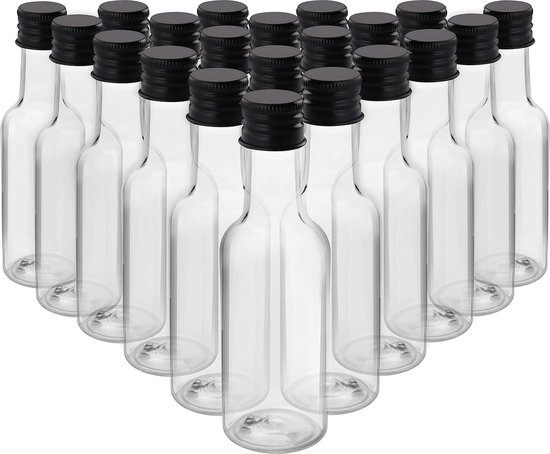 Lot de 24 mini bouteilles à shot en verre de 60 ml avec entonnoir