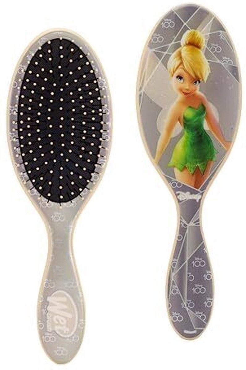 WetBrush X Disney 100 Original Detangler - Tinker Bell - Haarborstel - Voor Nat En Droog Haar - Ontwart Zonder Pijn Of Beschadiging - Geschikt Voor Kinderen En Volwassenen - Limited Edition - Zacht voor Elk Haartype - Perfect Cadeau