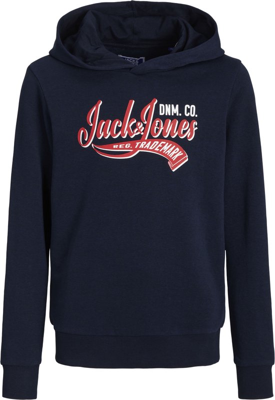 Foto: Jack jones junior jjelogo sweat hood 2 col 24 sn jnr jongens trui maat 128