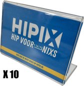 Hipix Display 12x8cm - Stevig Plexiglas - 10-Pack Transparant