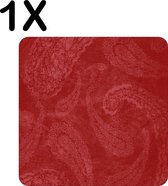 BWK Flexibele Placemat - Rood - Patroon - Achtergrond - Set van 1 Placemats - 50x50 cm - PVC Doek - Afneembaar