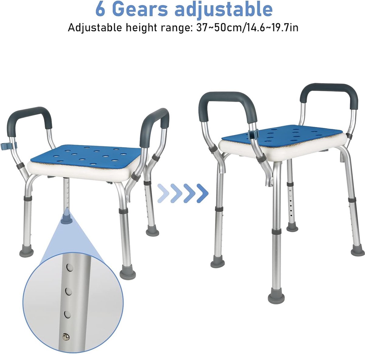 Douchestoel voor senioren, douchekruk / Douchestoel Douchekruk / Douchezitje Antislip bol.