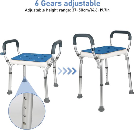 Douchestoel voor senioren, douchekruk / Douchestoel Douchekruk / Douchezitje Antislip bol