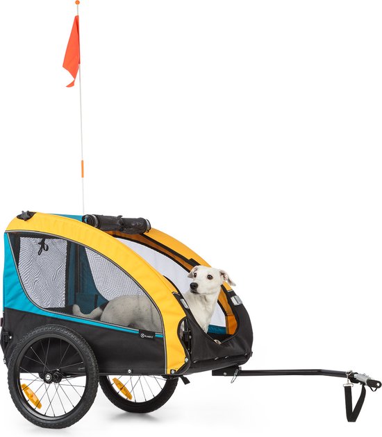 Klarfit Husky Race hondenfietskar 282 liter - 75 x 85 x 137 cm (BxHxD) - Past bij alle fietsen met 26-28" - belastbaarheid van 40 kg