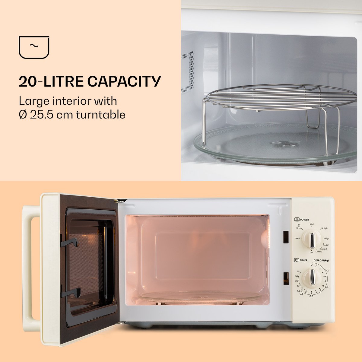 Klarstein Magnetron Caroline 20L 700W thumbnail 2