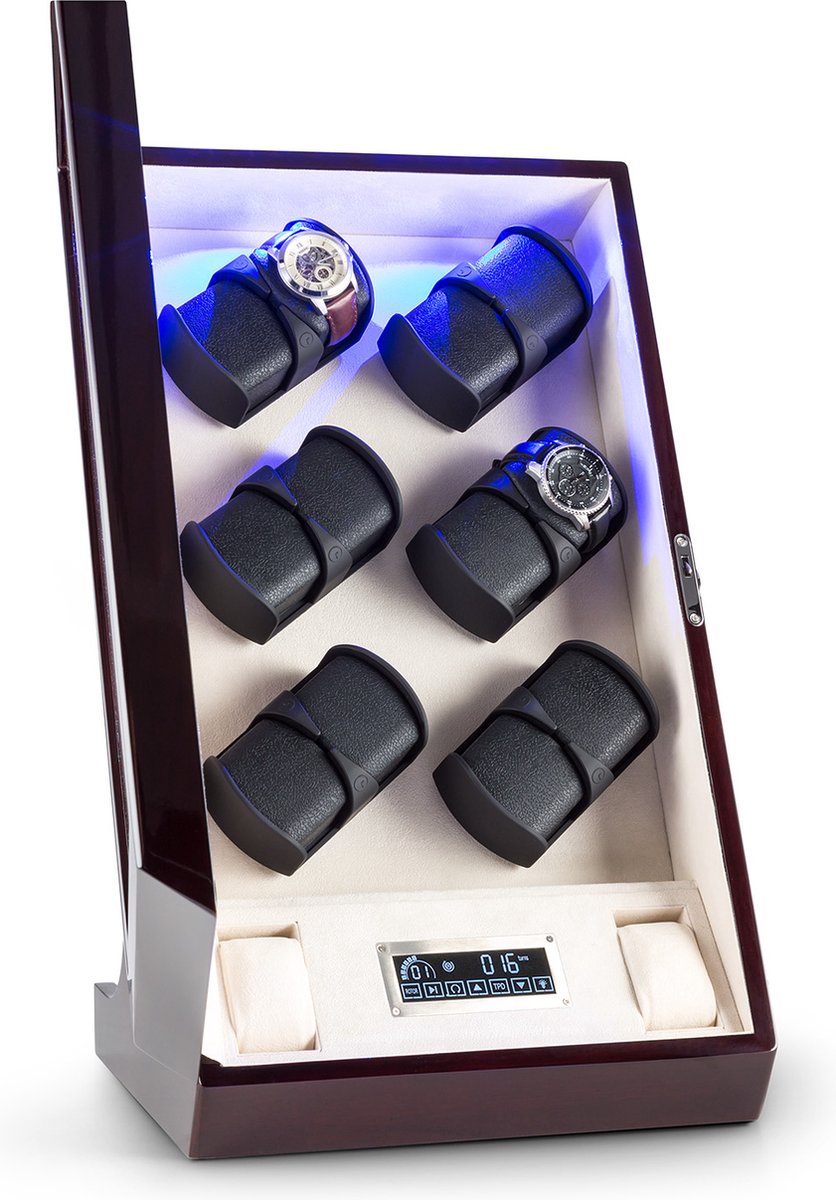 Klingenthal horlogeopwinder rechts-links draaiend tot 2200 r-d 12 horloges RGB-LED touch afsluitbaar