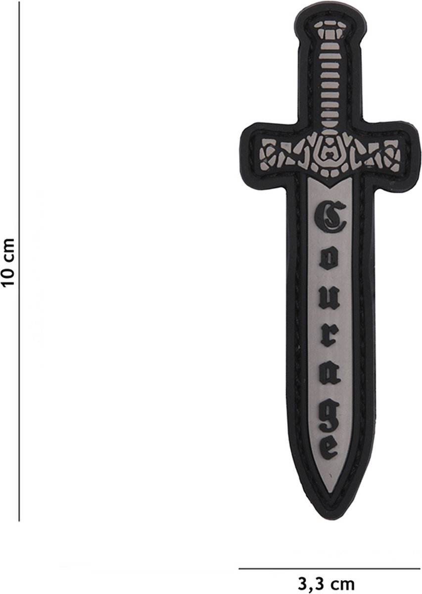 Embleem, 3D PVC Courage