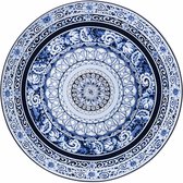 Heinen Delfts Blauw | Wandbord Delftse Mandala | Ø 42 cm