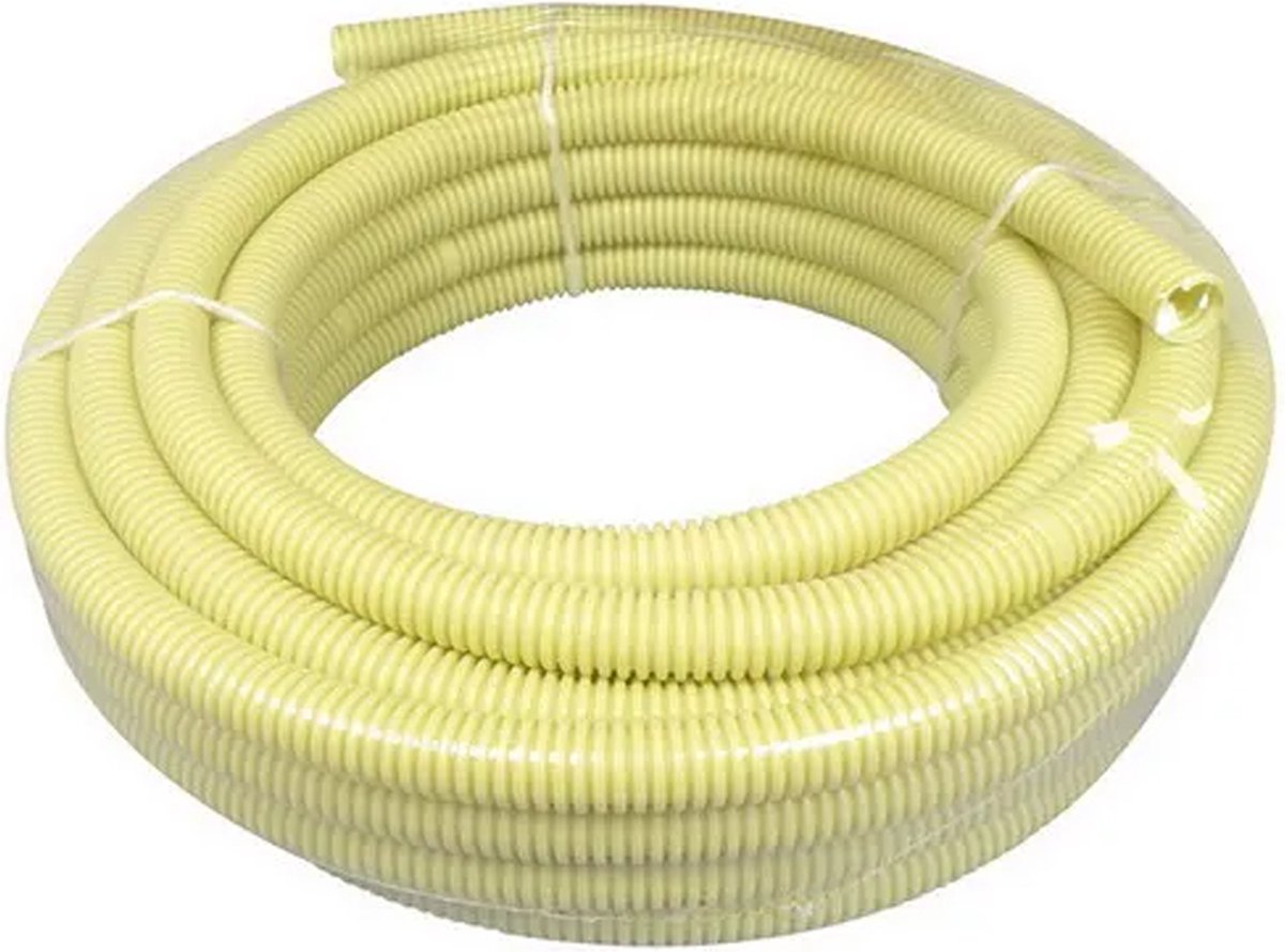 Flexibele Buis 5/8 + siliconen coating – 20 meter – Crème