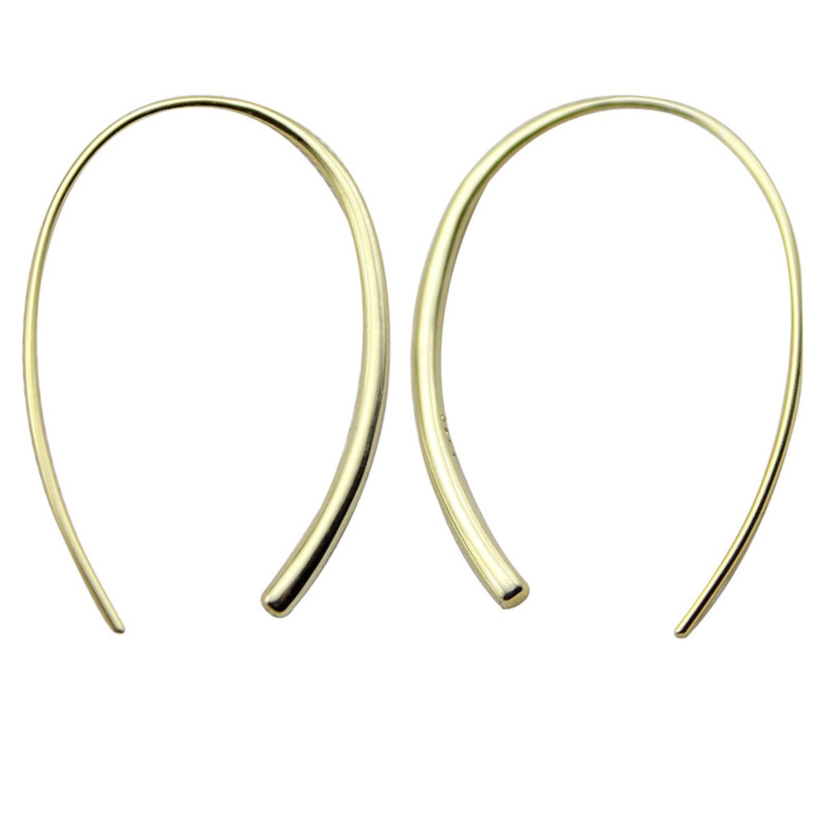 Gading® dames oorbellen-goudkleurig-30mm-zilver 925